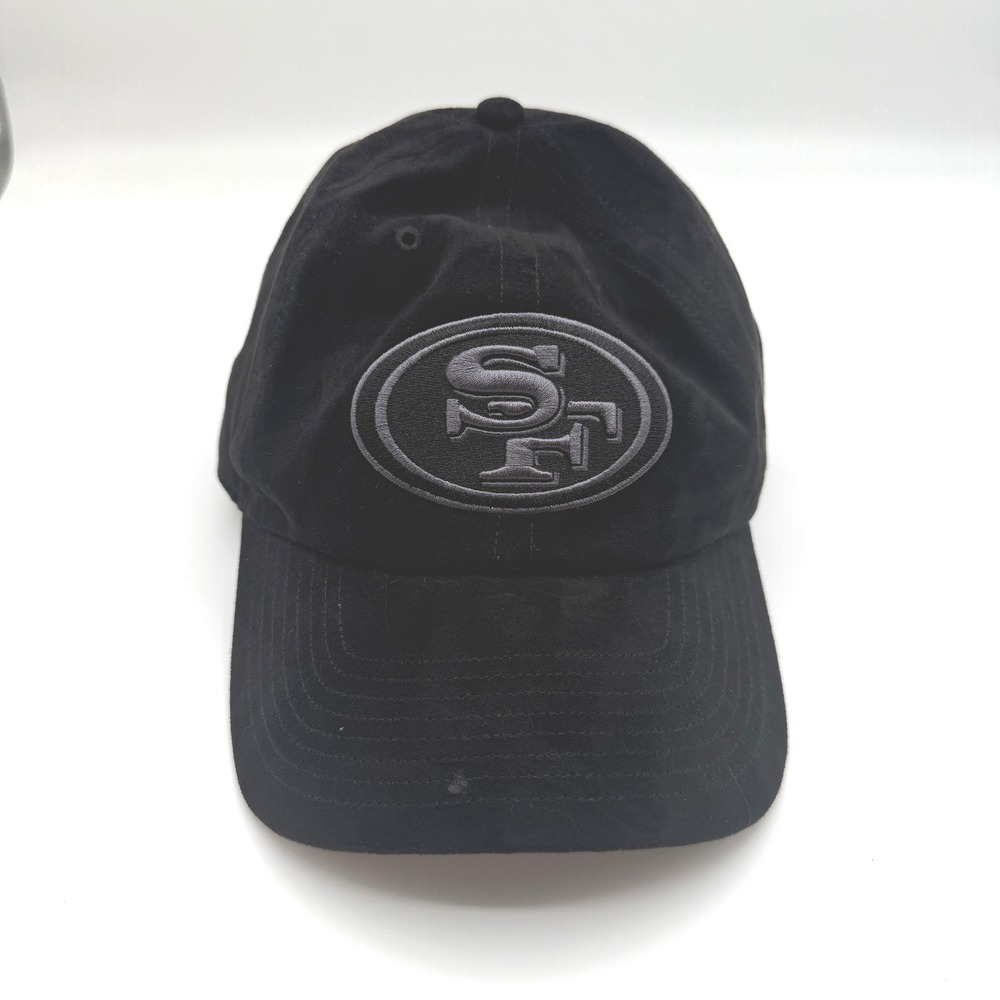 San Francisco 49ers Hat Mens One Size Black Tonal Logo NFL Football Cap '47